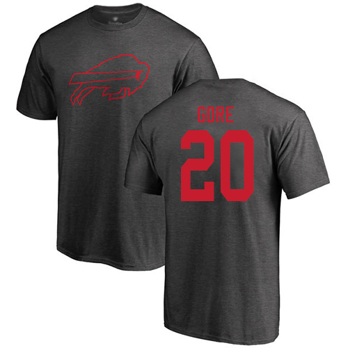 Men NFL Buffalo Bills #20 Frank Gore Ash One Color T Shirt